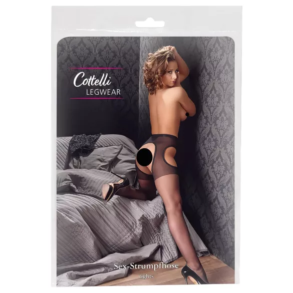 Cottelli - Seksualne čarape (crne)
