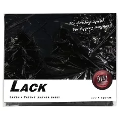 Lakirana posteljina - 200x230cm (crna)