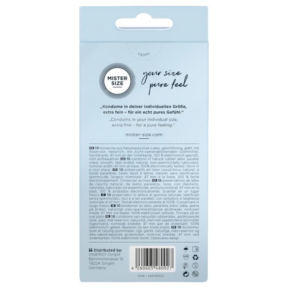 Mister Size tanki kondom - 47mm (10 komada)