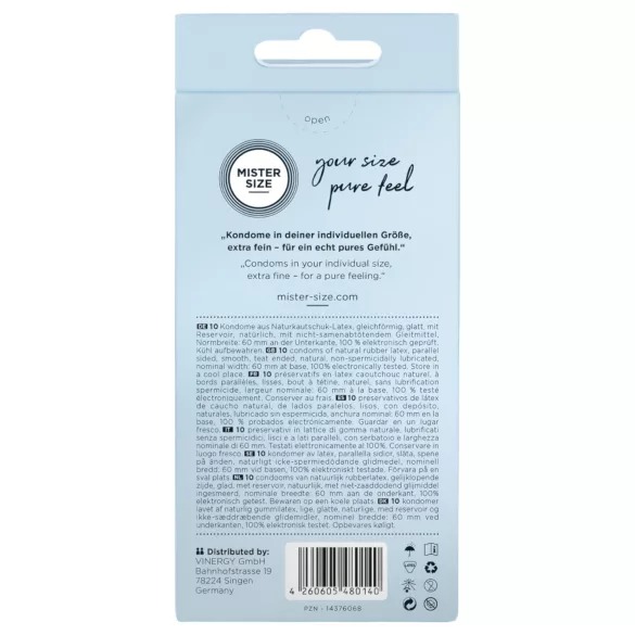 Mister Size tanki kondomi - 60mm (10 komada)