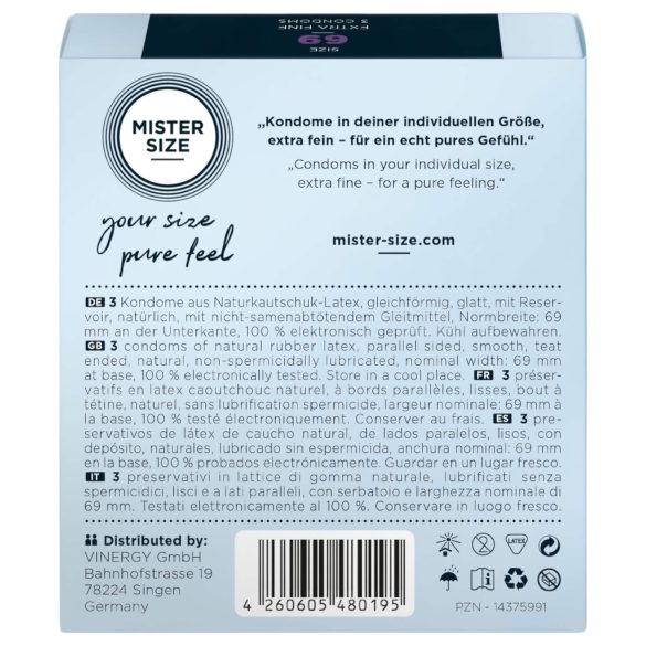 Mister Size tanki kondom - 69mm (3 komada)