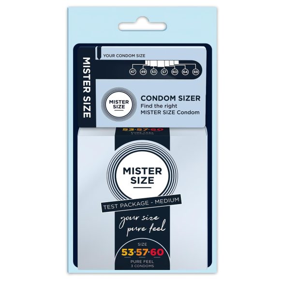 Mister Size Test Paket sa Meračem za Kondome - 3 komada
