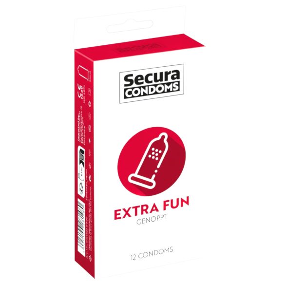 Secura Extra Fun - tačkasti kondomi - 53mm (12 kom)