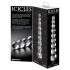Icicles No. 2 - Stakleni dildo sa lopticama (prozirni)