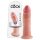 King Cock 9 - realistični dildo sa vakumskim držačem (23cm) - prirodna boja