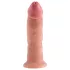 King Cock 9 - realistični dildo sa vakumskim držačem (23cm) - prirodna boja