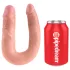 King Cock dupla dildo (srednji) - prirodna boja
