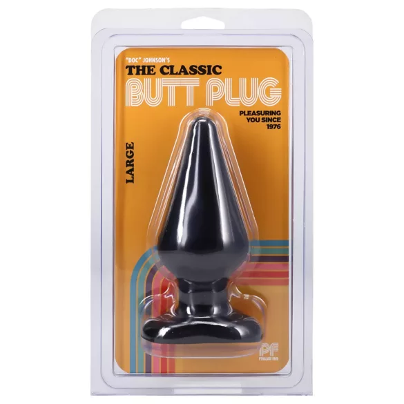 Doc Johnson crni analni plug - klasičan, veliki (14,5cm)