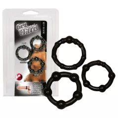   You2Toys - Budi čvrst! Set prstenova za penis - crni (3 komada)