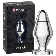 mystim Mali John - mali elektro analni čep (srebrni)