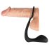 Crni baršun - analni plug s prstenom za penis (crni)