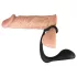 Crni baršun - analni plug s prstenom za penis (crni)