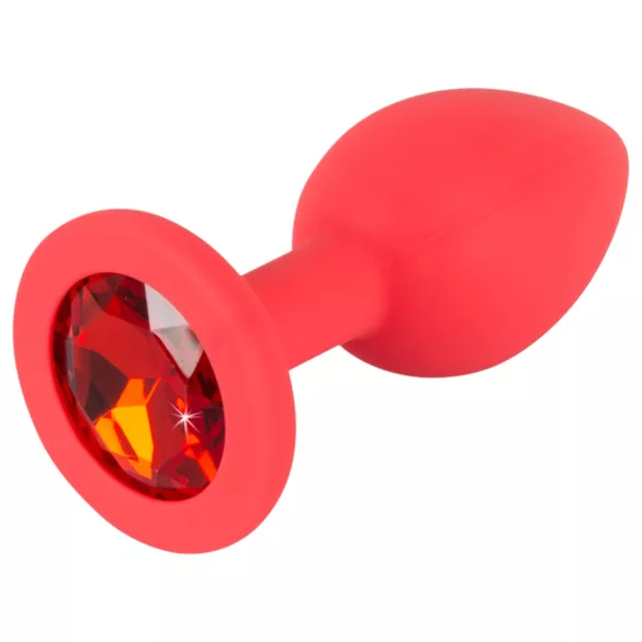 Veseli JOY - silikonski analni plug - mali (crveni)