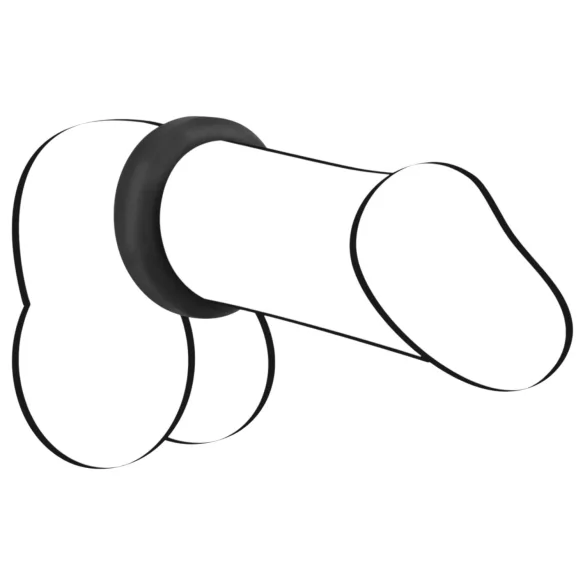 Crni Velvet - debeli prsten za penis (3,2cm) - crn
