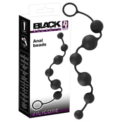 Black Velvets - analni dildo sa 6 kuglica (crni)