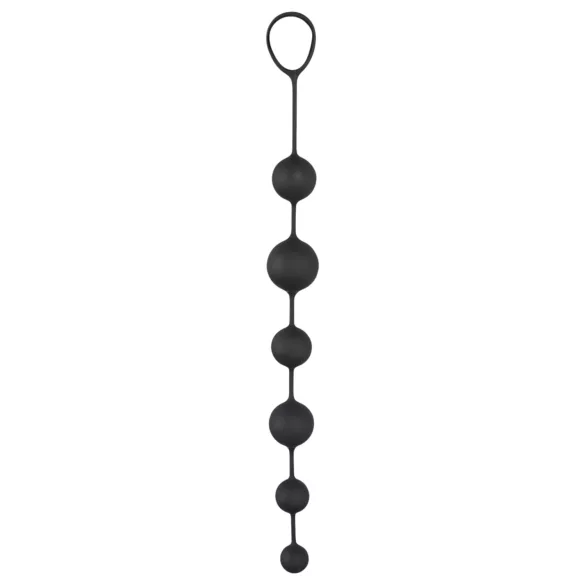 Black Velvet - 6 crnih analnih perli (crna)