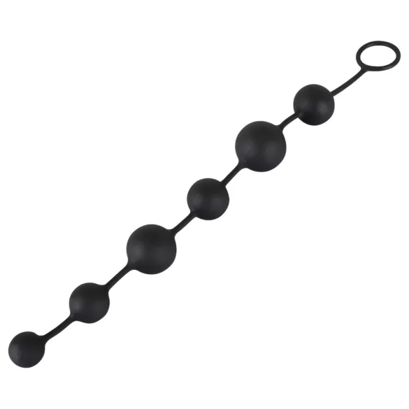 Black Velvet - 6 crnih analnih perli (crna)