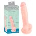 Medical - medicinska silikonska dildo (18cm) - prirodno