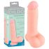 Medicinski - ravni medicinski silikonski dildo (20 cm) - prirodni
