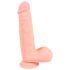 Medicinski - ravni medicinski silikonski dildo (20 cm) - prirodni