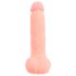 Medicinski - ravni medicinski silikonski dildo (20 cm) - prirodni