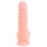 Medicinski - ravni medicinski silikonski dildo (20 cm) - prirodni