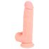 Medicinski - ravni medicinski silikonski dildo (20 cm) - prirodni