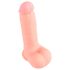 Medicinski - ravni medicinski silikonski dildo (20 cm) - prirodni