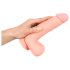 Medicinski - ravni medicinski silikonski dildo (20 cm) - prirodni