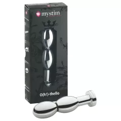   Mystim O(h!)-thello - elektro, kuglasti analni plug (srebrni)