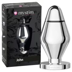 Mystim Little John - elektro analni čep - srebrni (veliki)