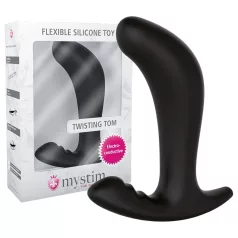 Mystim Twisting Tom - elektro anal dildo (crni)
