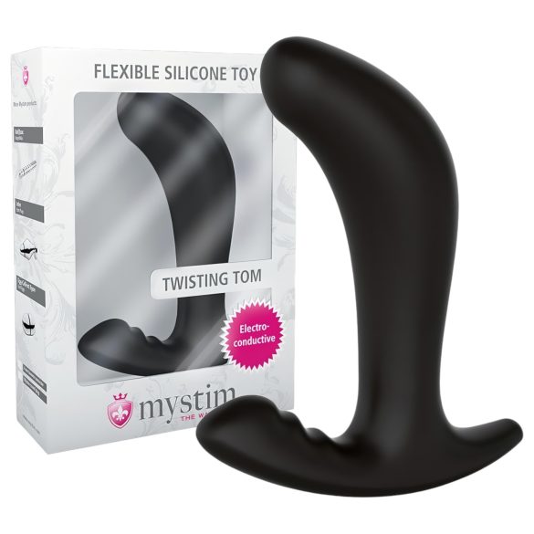 Mystim Twisting Tom - elektro anal dildo (crni)