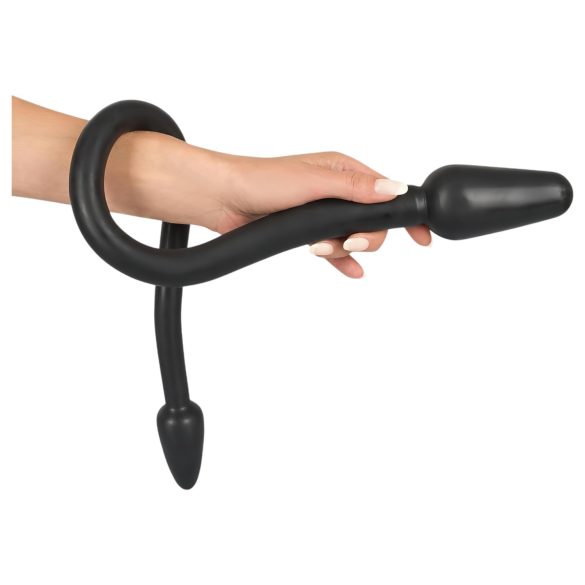 Rebel Double Plug - dupli čep analni dildo (crni)
