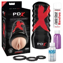   PDX Elite Air-Tight Vagina - ručna vakuumska vagina (prirodna)