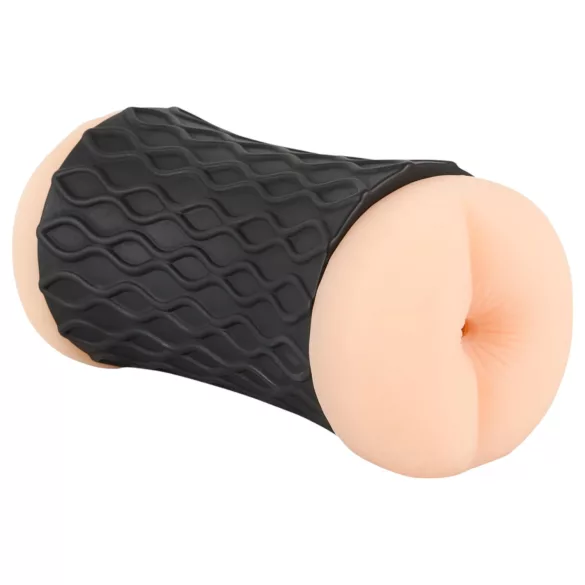 Nature Skin - masturbator za vaginu i anus (prirodno-crna)