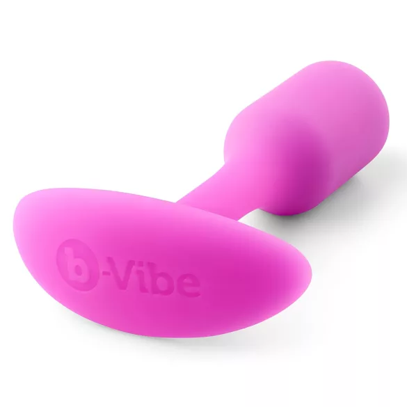 b-vibe Snug Plug 1 - analni plug s unutrašnjom težinom (55g) - roze