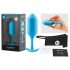 b-vibe Snug Plug 3 - dupla kugle analni plug (180g) - plavi