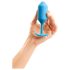 b-vibe Snug Plug 3 - dupla kugle analni plug (180g) - plavi