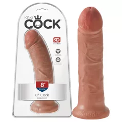King Cock 8 дилдо (20 cm) - tamna prirodna boja