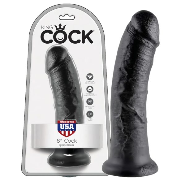 King Cock 20 cm dildo - crno