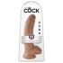 King Cock 9 са јајима дилдо (23 cm) - браон