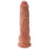 King Cock 25cm Dildo sa Testisima - Tamni