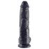 Kralj Cock 10 sa testisima dildo (25 cm) - crni