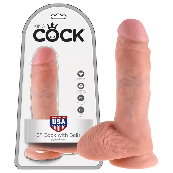 Kraljevski Penis 20cm sa Testisima - Prirodna Boja