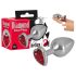 You2Toys - Dijamant analni plug, 85g (srebrno-crveni)