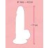 Nature Skin - realistično dildo sa vakumom - prirodna boja (mali)