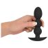 Black Velvet teški - 145g kuglasti analni plug (crni)