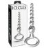Icicles No. 67 - Stakleni dildo sa kuglicama (prozirni)