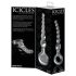 Icicles No. 67 - Stakleni dildo sa kuglicama (prozirni)